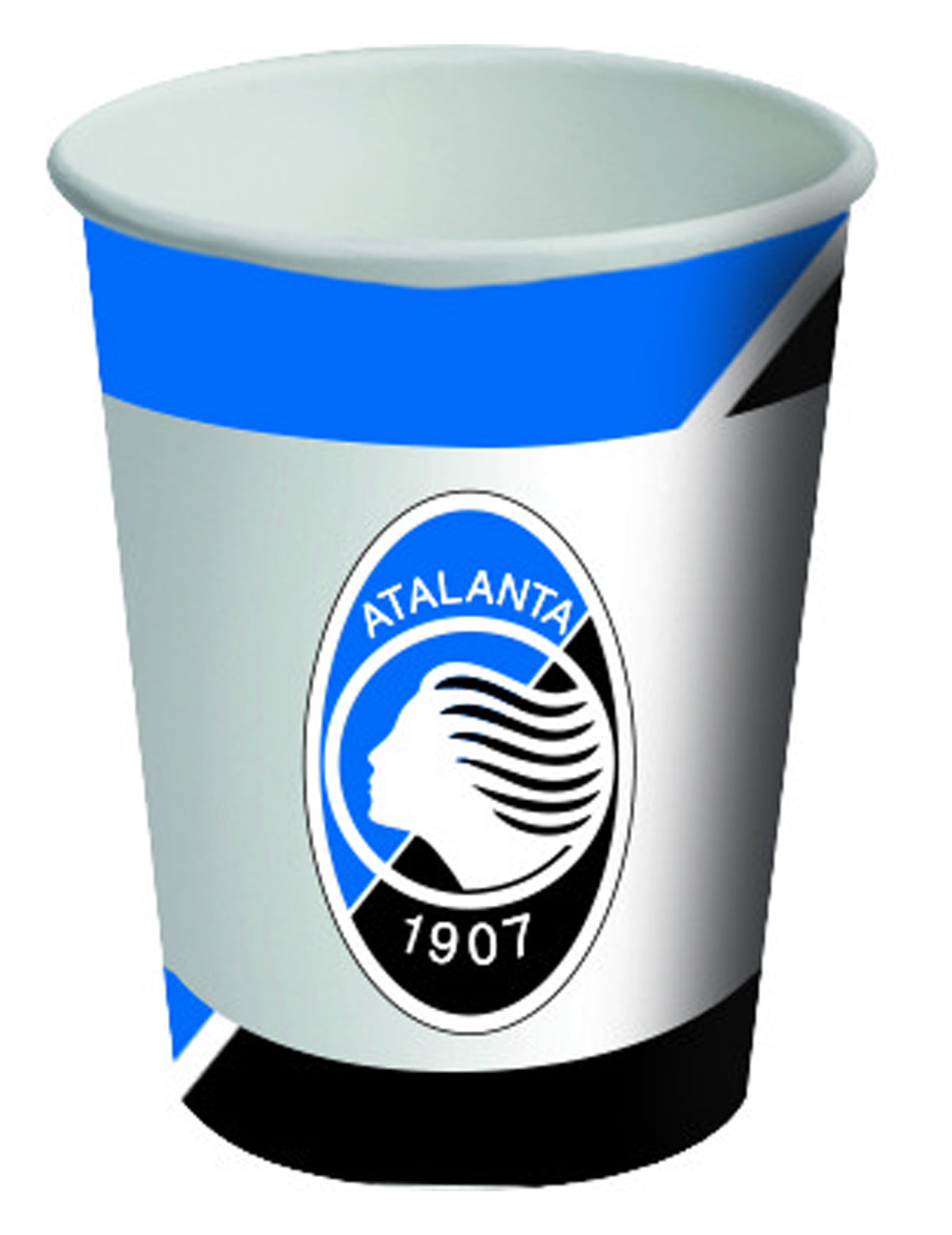 8 bielych a modrých kartónových pohárov Atalanta™, 266 ml