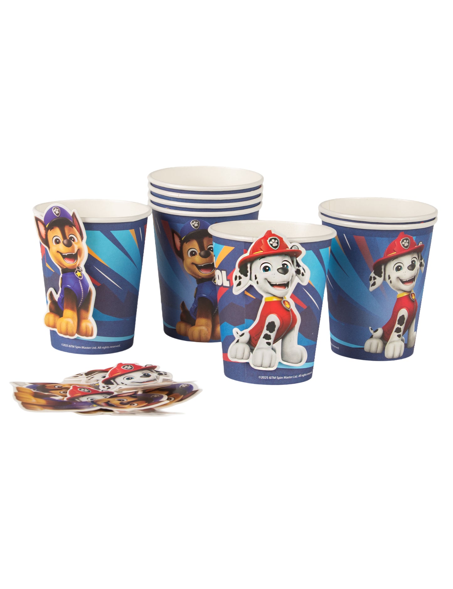 8 Gobelets en carton bleus Pat'patrouille™ 250ml