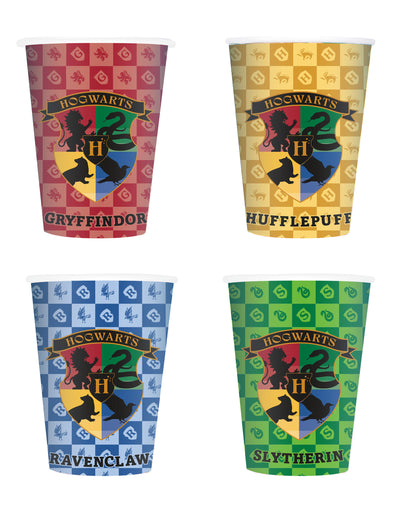 8 Papierových pohárov Harry Potter™ Fakulty 266 ml