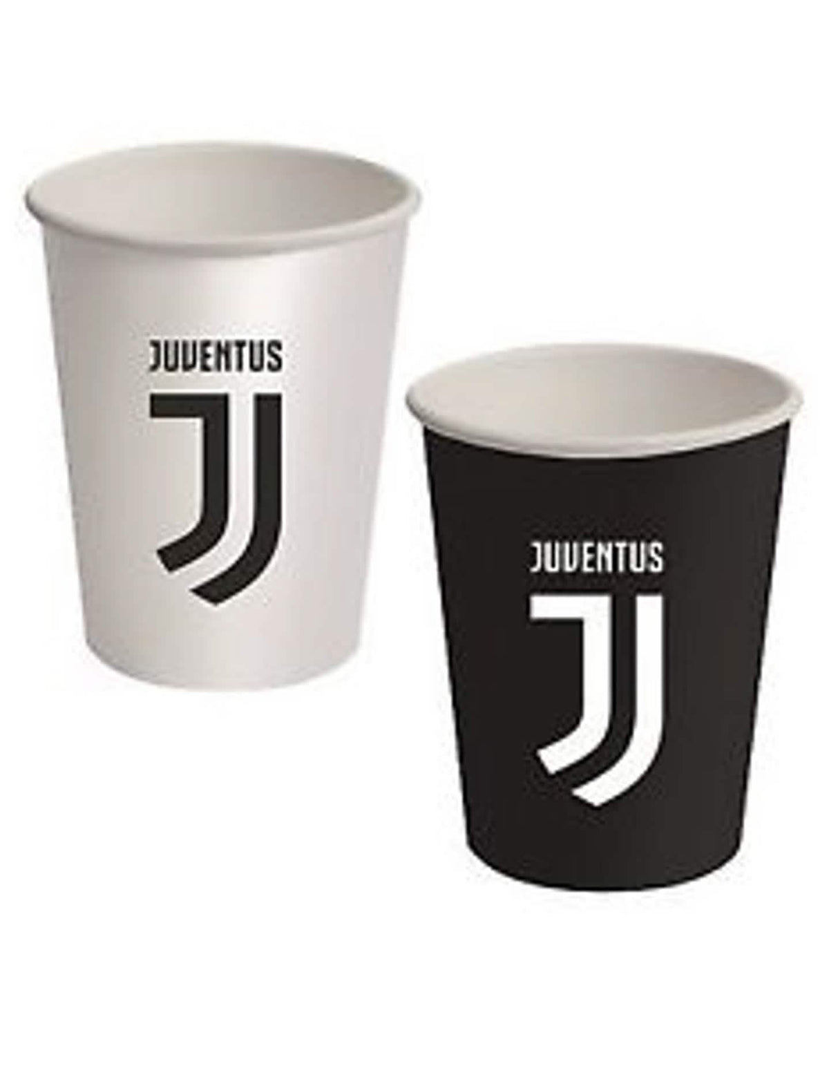 Kartónové poháre juventus na párty čierne a biele