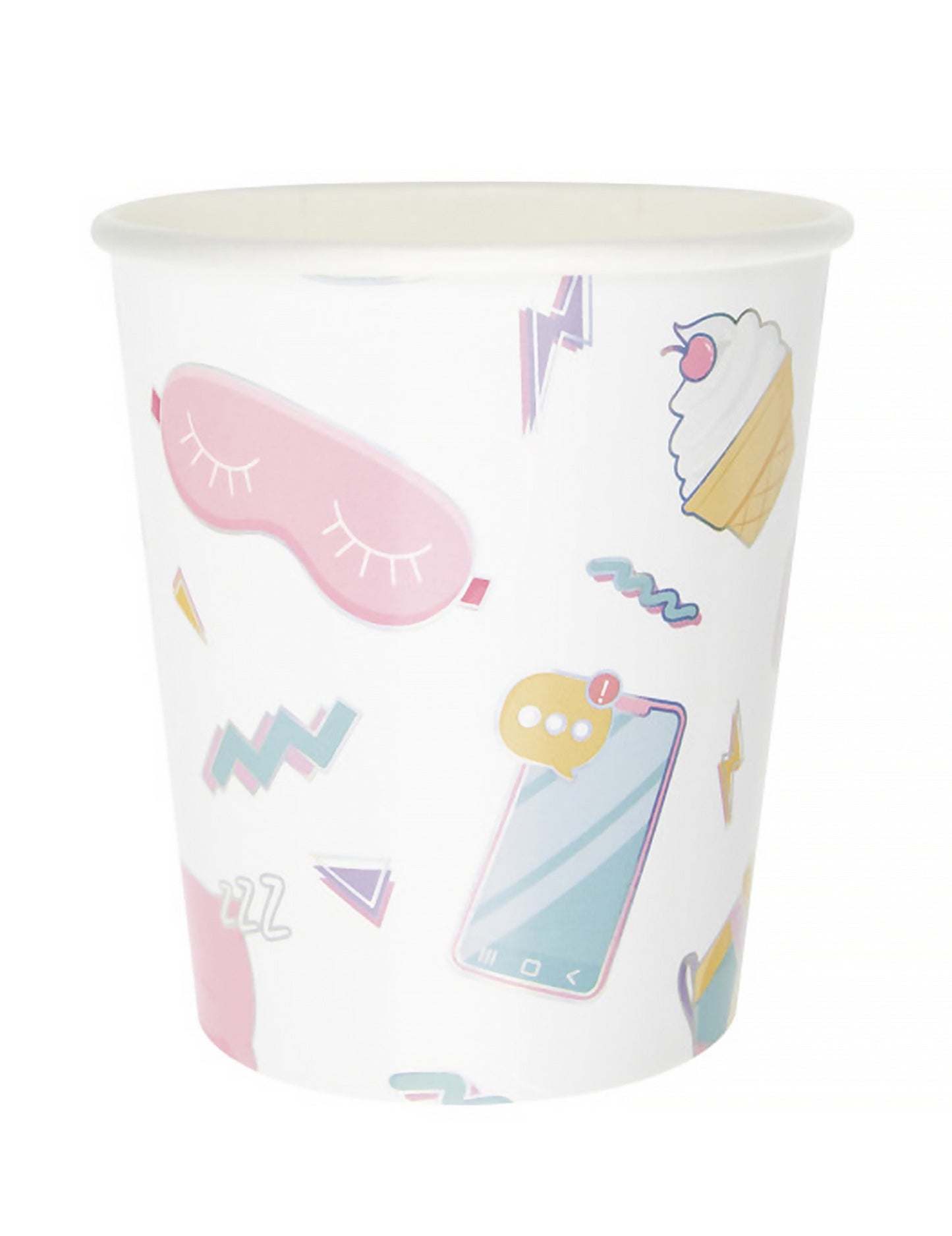 8 pyžamových párty pohárov 200 ml s dievčenskými vzormi