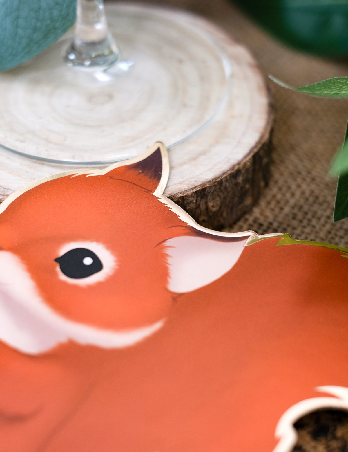 Détail de l'illustration de la tête de l'écureuil des invitations woodland écureuil