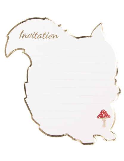 8 pozvánok s lesnými veveričkami 14 x 13 cm zvieratá z lesa