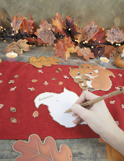 8 pozvánok s lesnými veveričkami 14 x 13 cm zvieratá z lesa