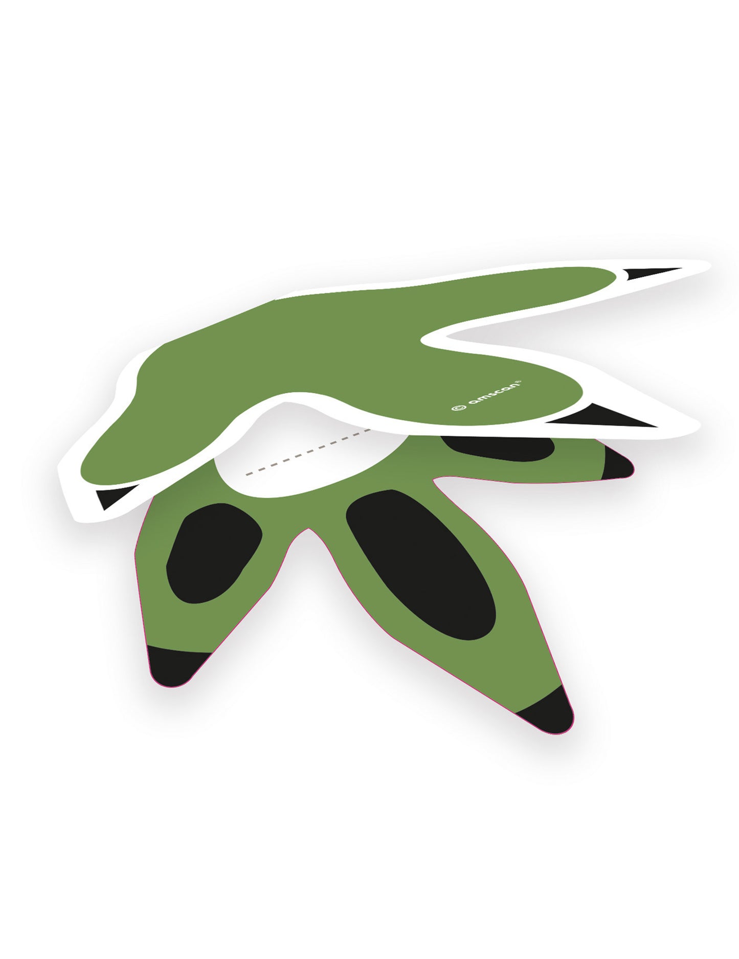 8 veľkých zelených kartónových kartičiek s dinosaurom na personalizáciu