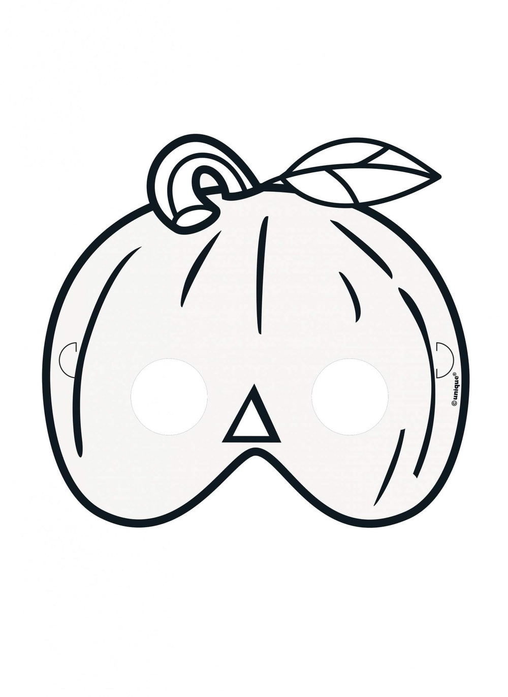 Šablóna tekvica papierovej masky na vyfarbenie halloween