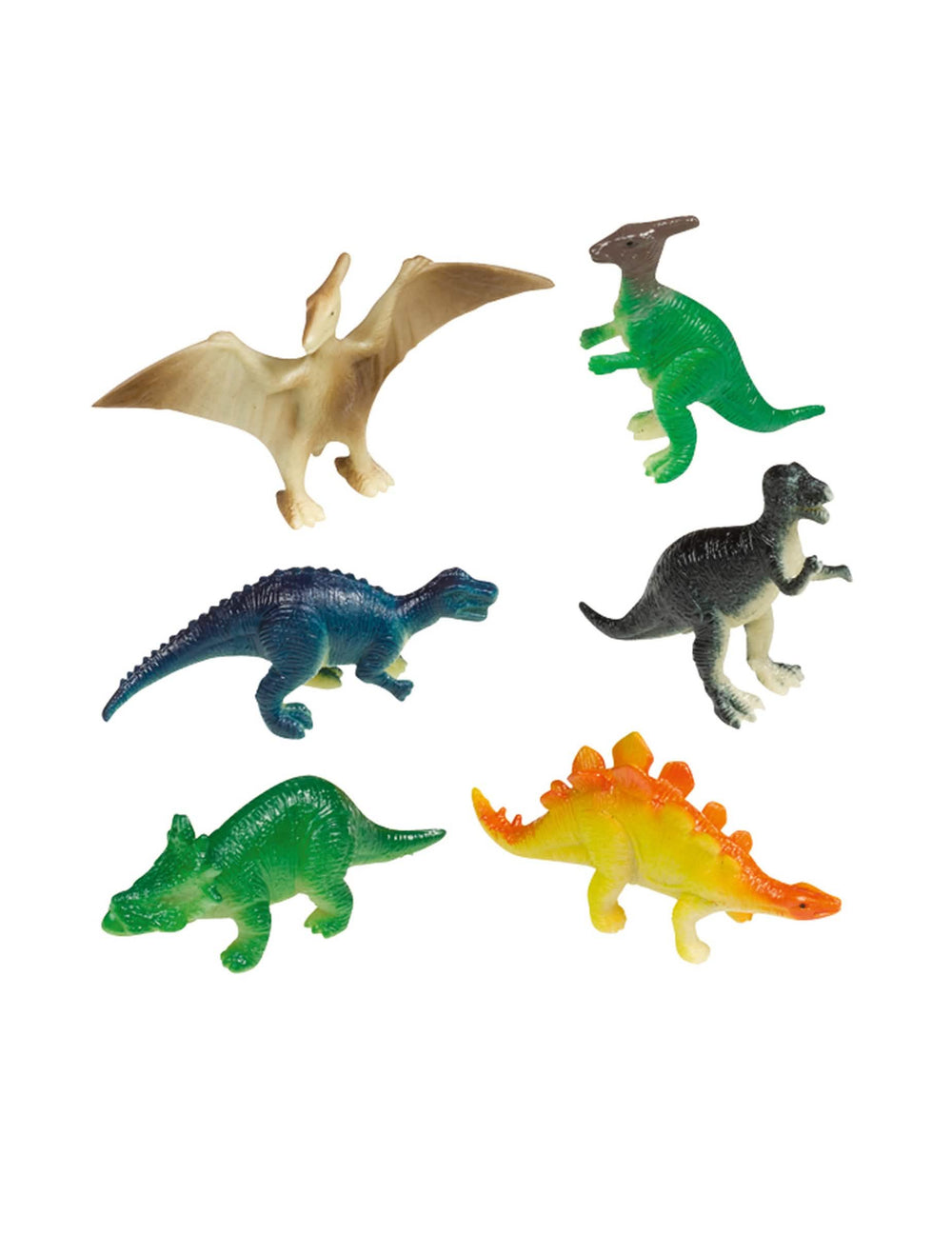 Mini figúrky dinosaurov na piñatu, viacfarebné z plastu
