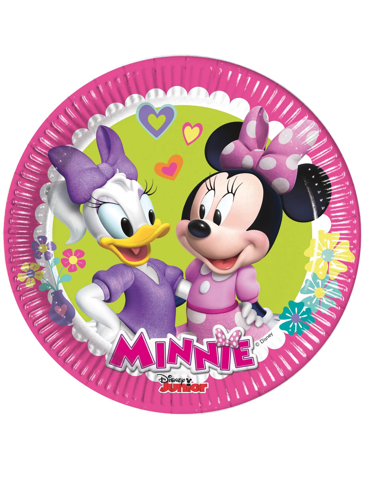 Assiettes Minnie Happy pour enfant rose avec Minnie et Daisy