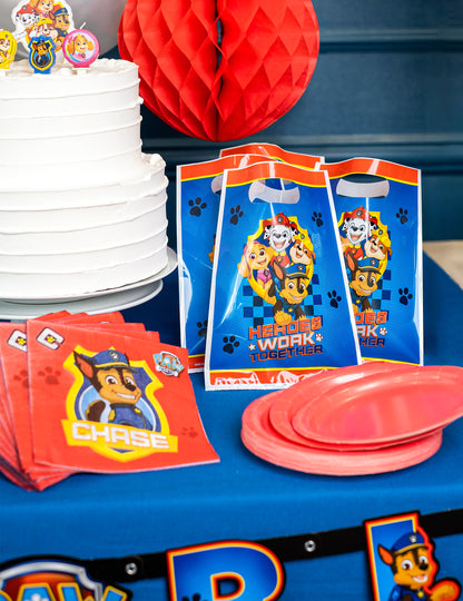 Mise en situation des sacs à cadeaux Pat' Patrouille