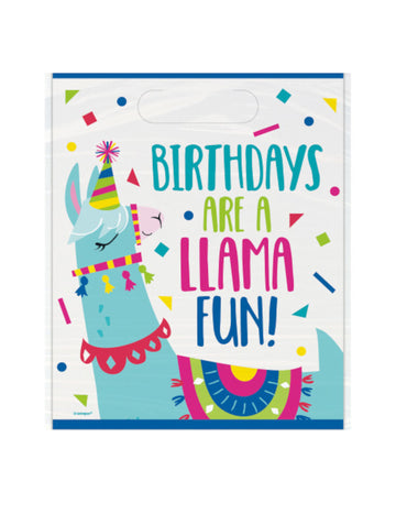 8 darčekových tašiek s motívom lamy k narodeninám dieťaťa