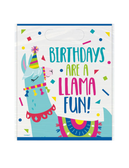 8 darčekových tašiek s motívom lamy k narodeninám dieťaťa