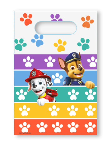 8 papierových párty tašiek Paw Patrol™, 6,25 x 9,25 cm