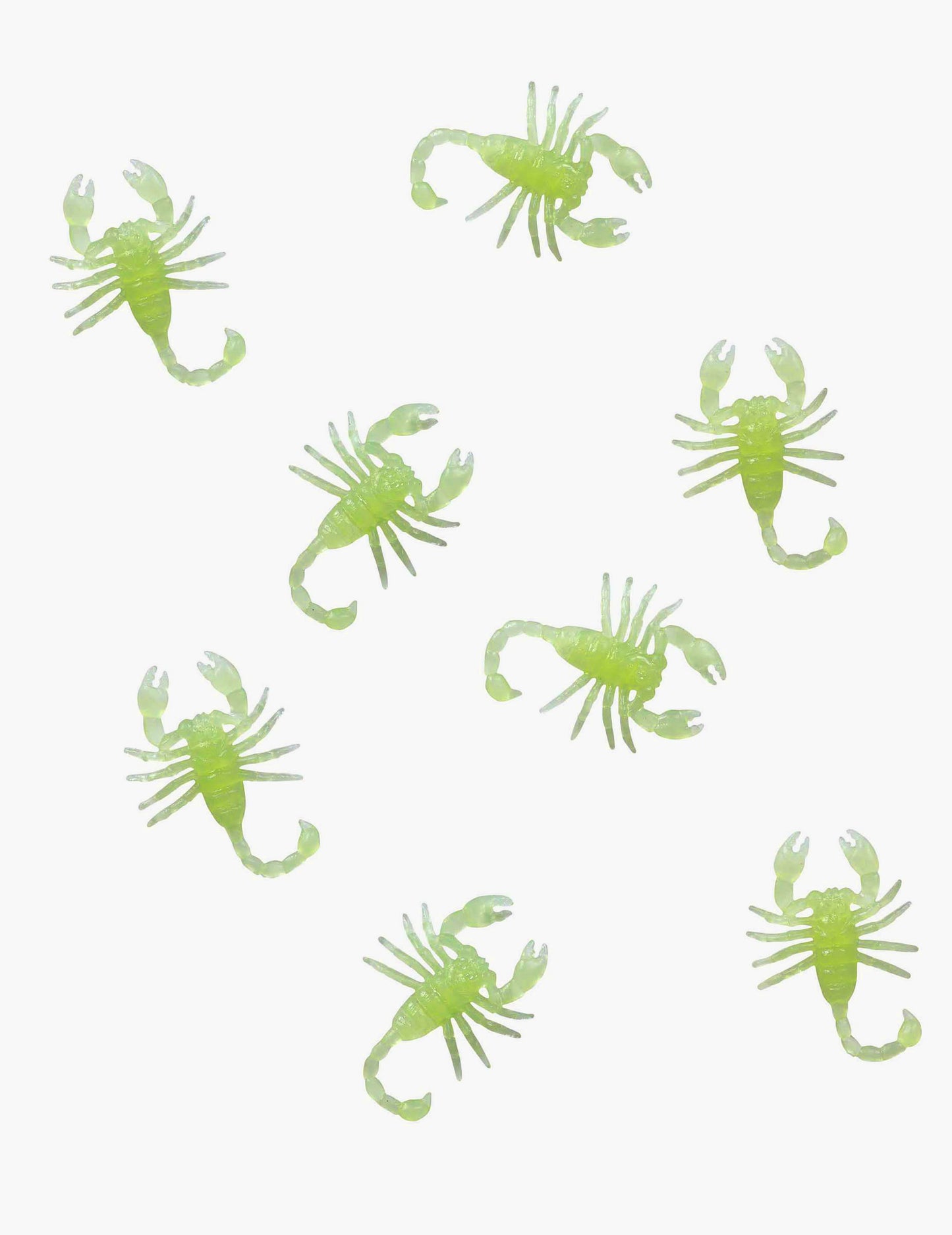 8 fosforeskujúcich škorpiónov 5 cm