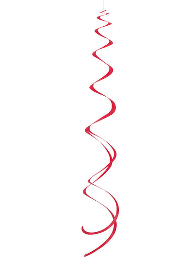 Suspensions spirales pour décoration de fête rouges