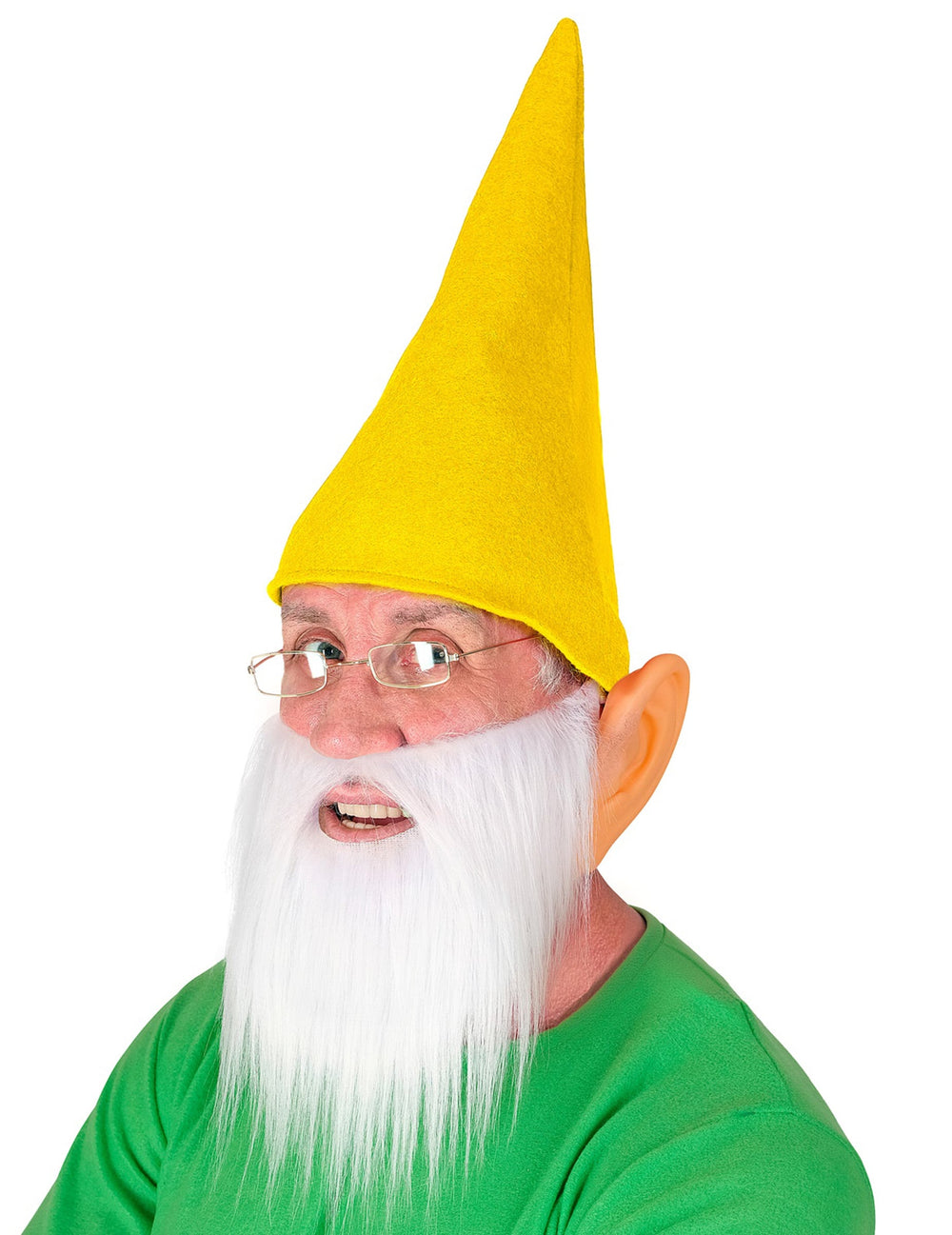 Détail du bonnet et des oreilles pointues des accessoires de nain pour adulte
