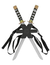 Accessoires épées samouraï super héros pour enfant noir et gris avec harnais dorsal