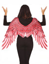 Ailes d'ange pour adultes rouges avec effet plumes réaliste