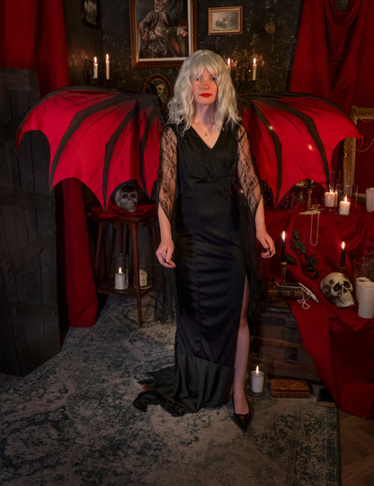 Obrovské krídla pre dospelých červených a čiernych démonov