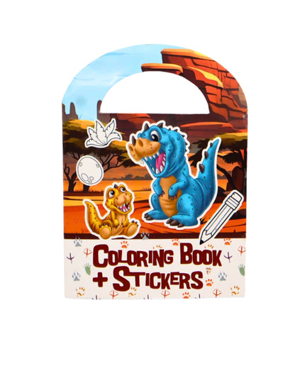 Maľovanky s nálepkami dinosaurus