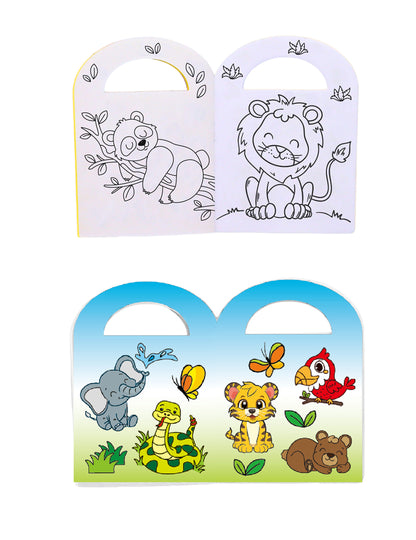 Omaľovánka s nálepkami zoo