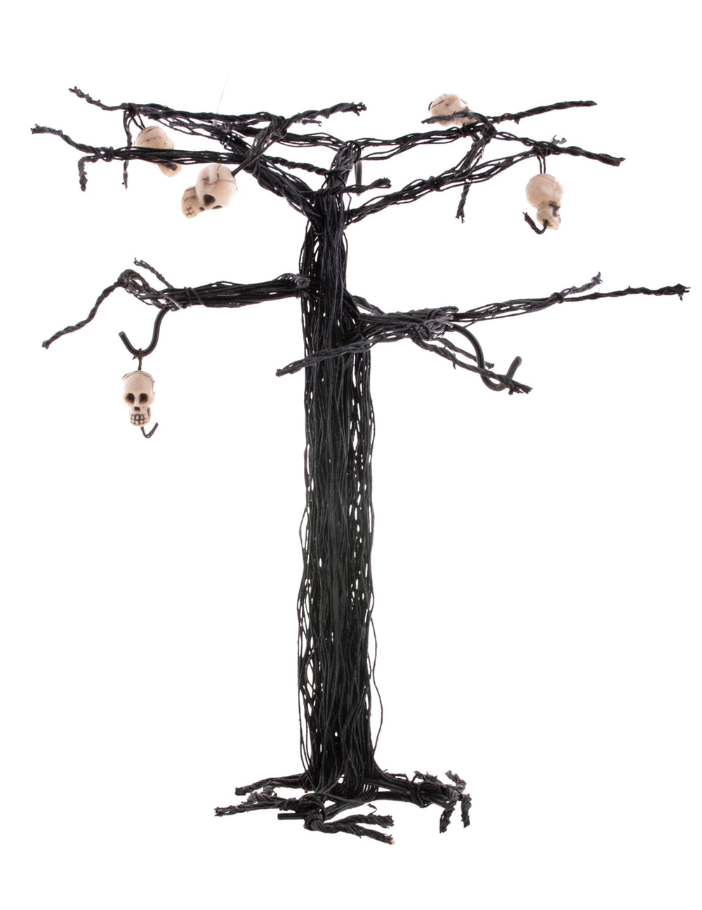 Arbre d'Halloween avec crânes pour décoration noir et blanc
