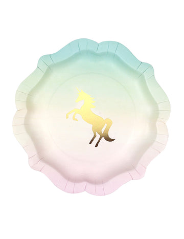 12 papierové taniere s motívom jednorožca 21 cm 