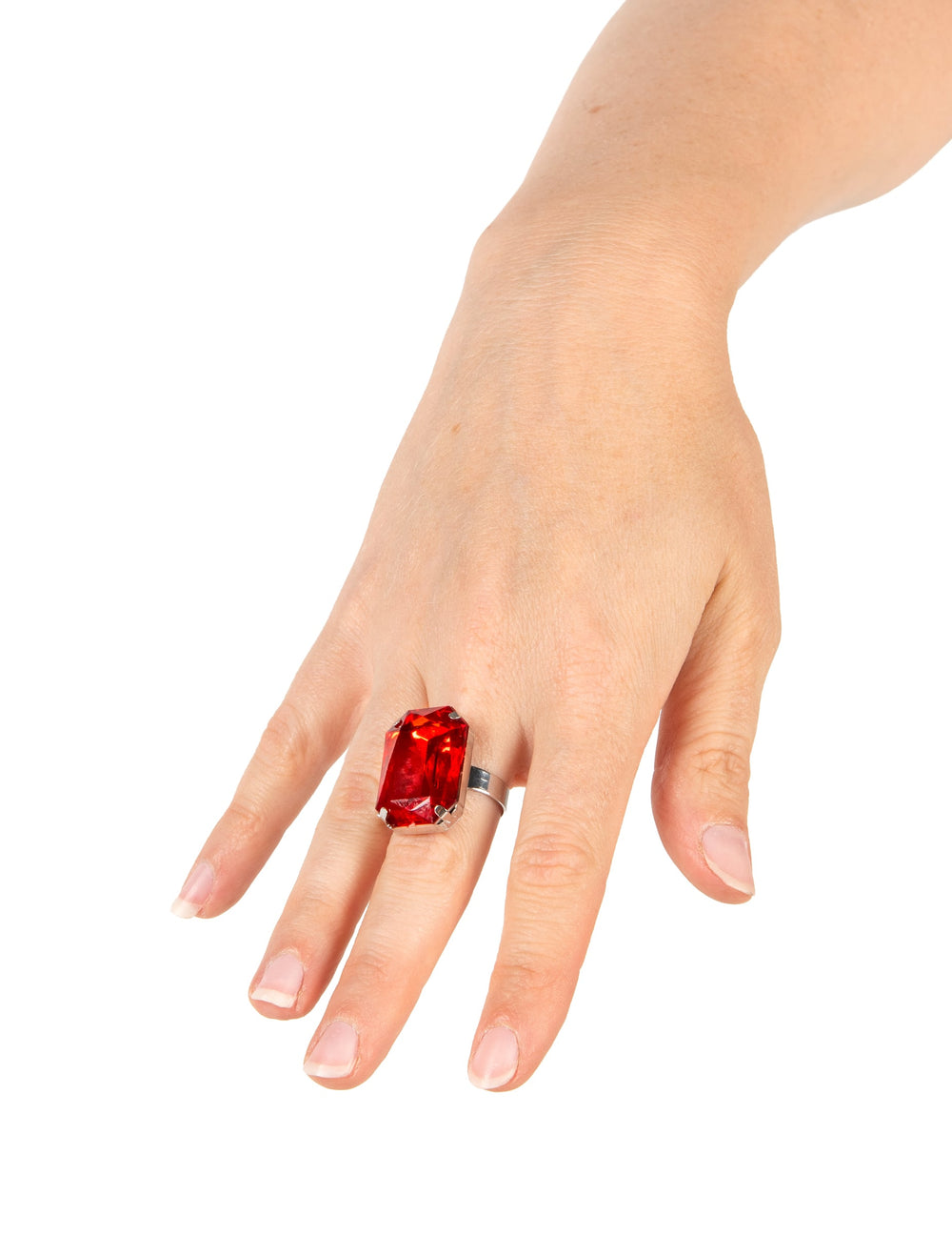 Bague Halloween pour femme avec pierre rouge