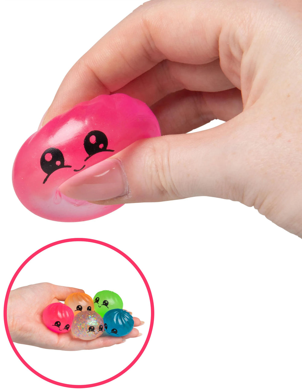 Balle anti stress Scrunchems Bao pour enfant rose et multicolore