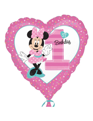 Hliníkový balón 1. výročie Minnie 43 cm
