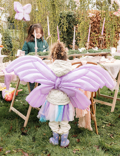 Obrovský fóliový balón s fialovými krídlami víly 122 x 89 cm