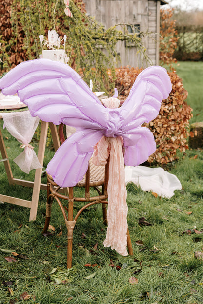 Obrovský fóliový balón s fialovými krídlami víly 122 x 89 cm