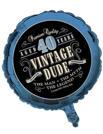 Hliníkový balón Vintage narodeniny 40 rokov 46 cm 