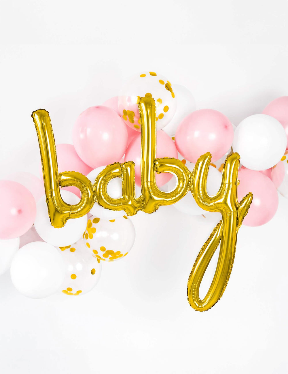 Detail na zlatá písmo na héliovom balóniku baby