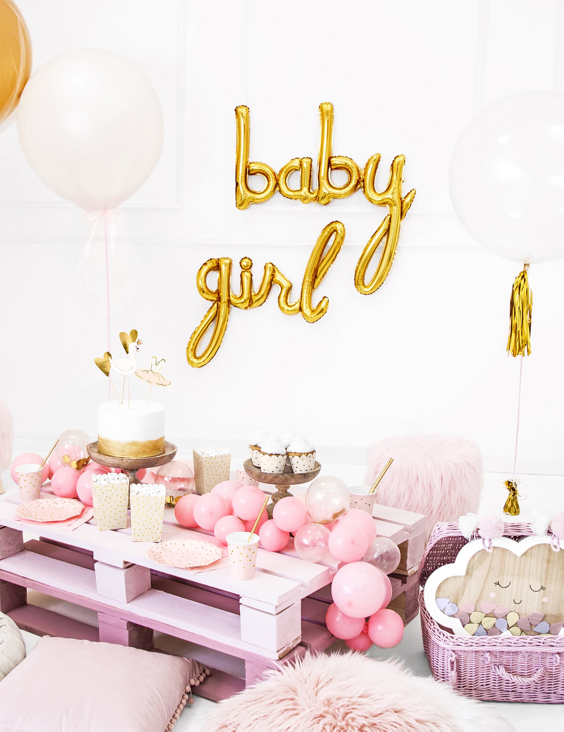 Mise en scène de baby shower du ballon aluminium baby