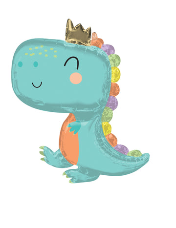 Fóliový balón s pastelovým dinosaurom, 76 x 78 cm na narodeniny