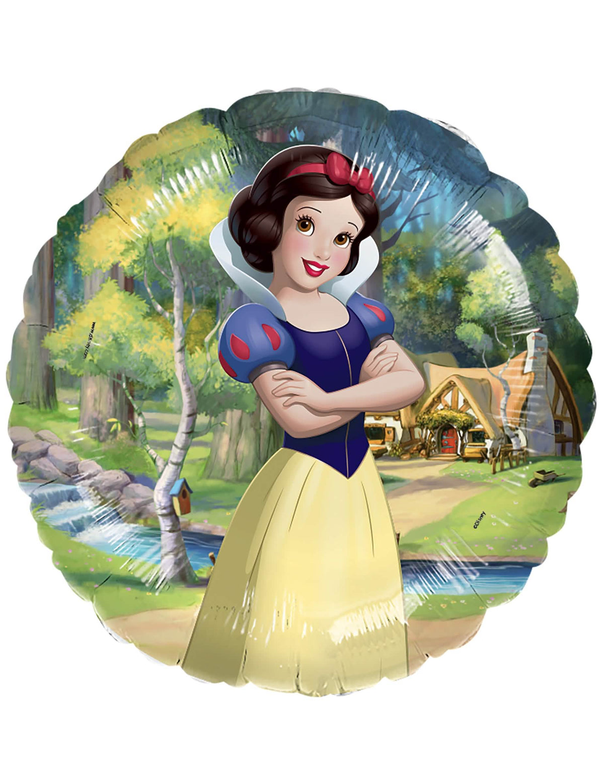 Ballon aluminium Blanche-neige pour enfant multicolore avec décor de forêt