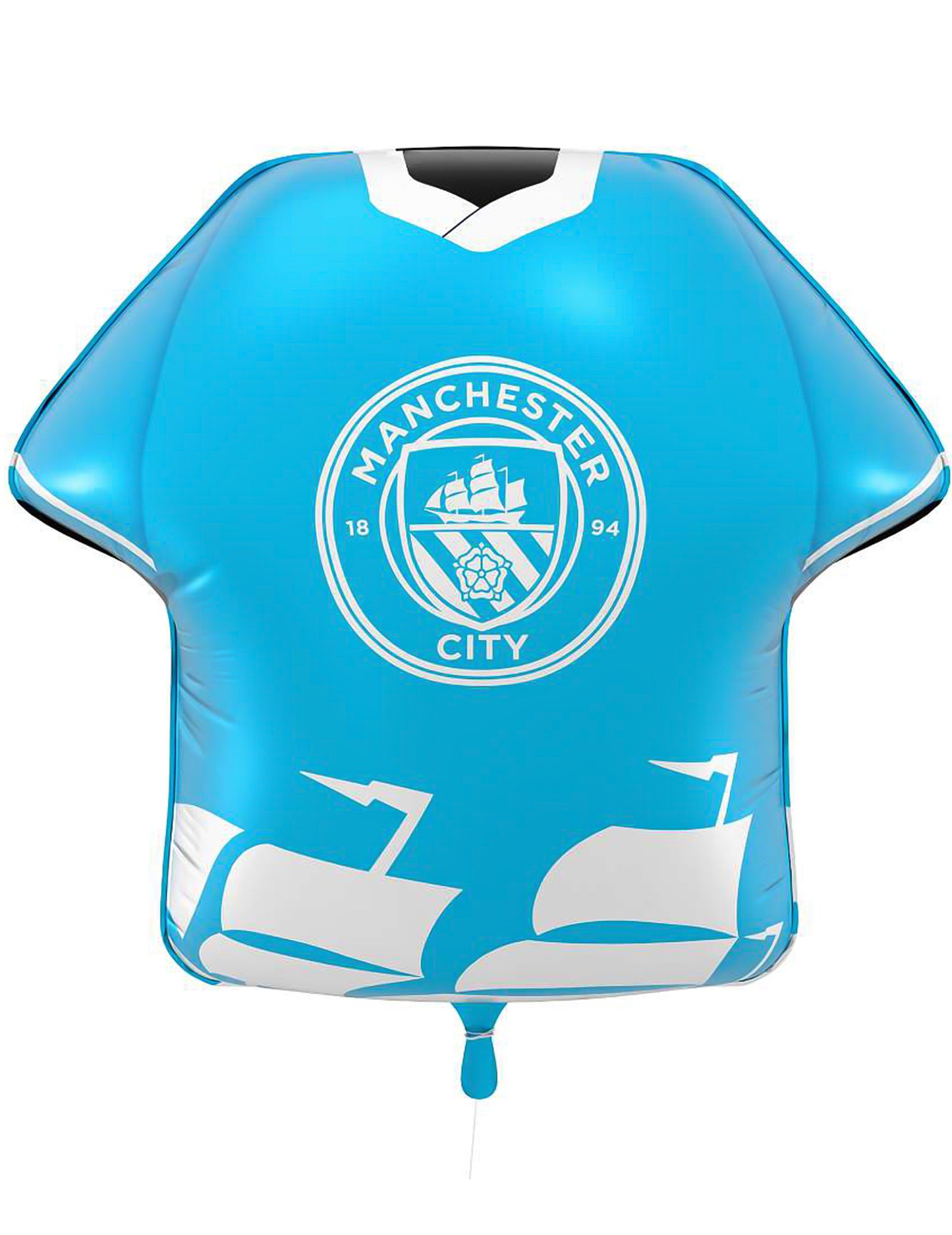 Modrý fóliový balón v tvare dresu Manchester City Football Club 52 x 51 cm
