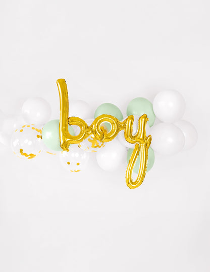 Mise en scène avec grappe de ballons du ballon aluminium boy