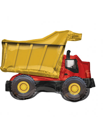 Hliníková guľa, stavebný nákladný automobil, 81 x 63 cm ŽLTÁ