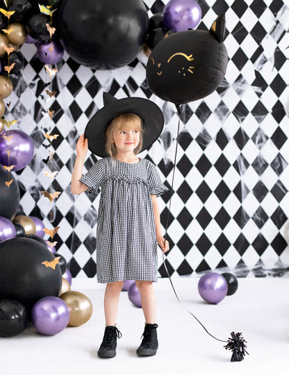 Hliníkový balón Čierna mačka 48 x 36 cm na Halloween