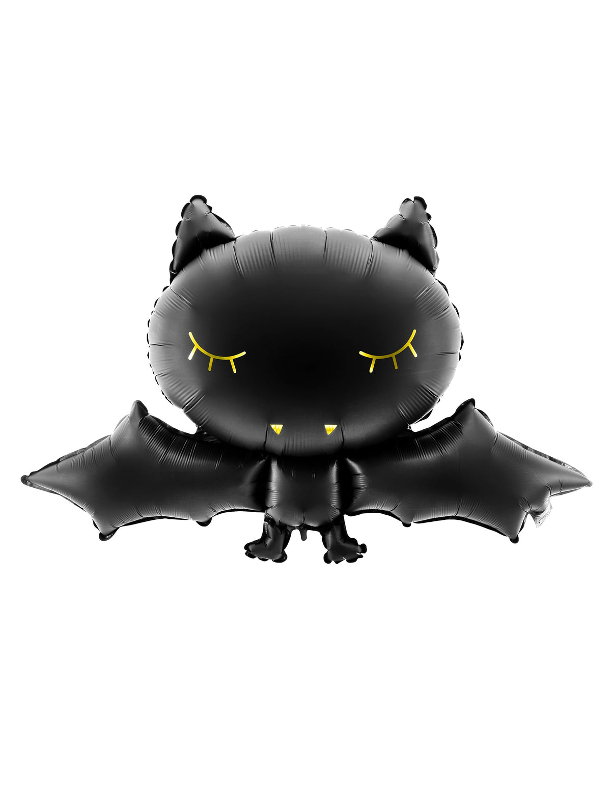 Ballon aluminium chauve-souris pour décoration noire avec yeux dorés