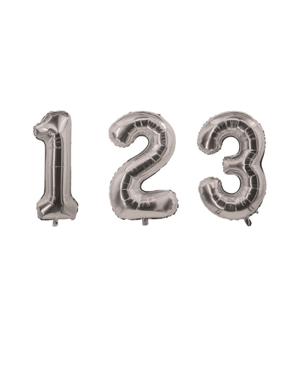Ballon aluminium chiffre argenté