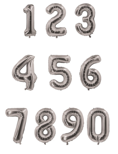 Prehľad dostupných čísel hliníkovej balónovej číslice na stranu