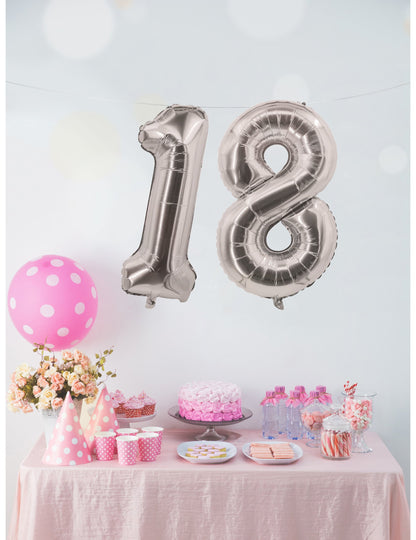 Situácia s hliníkovou balónovou číslicou na stranu