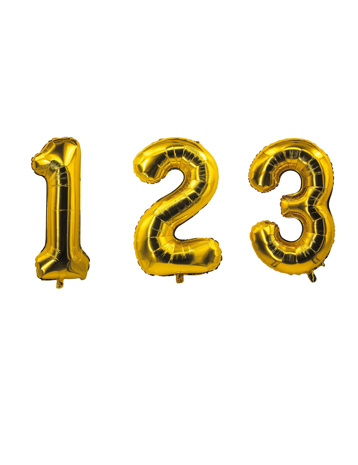 Ballon aluminium chiffre pour fête doré