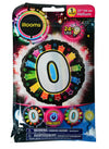 Ballon aluminium chiffre 0 pour fête multicolore LED Illooms