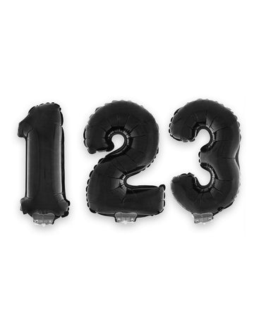 Hliníkový balón čierny 40 cm