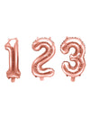 Ballon aluminium chiffre pour fête rose gold