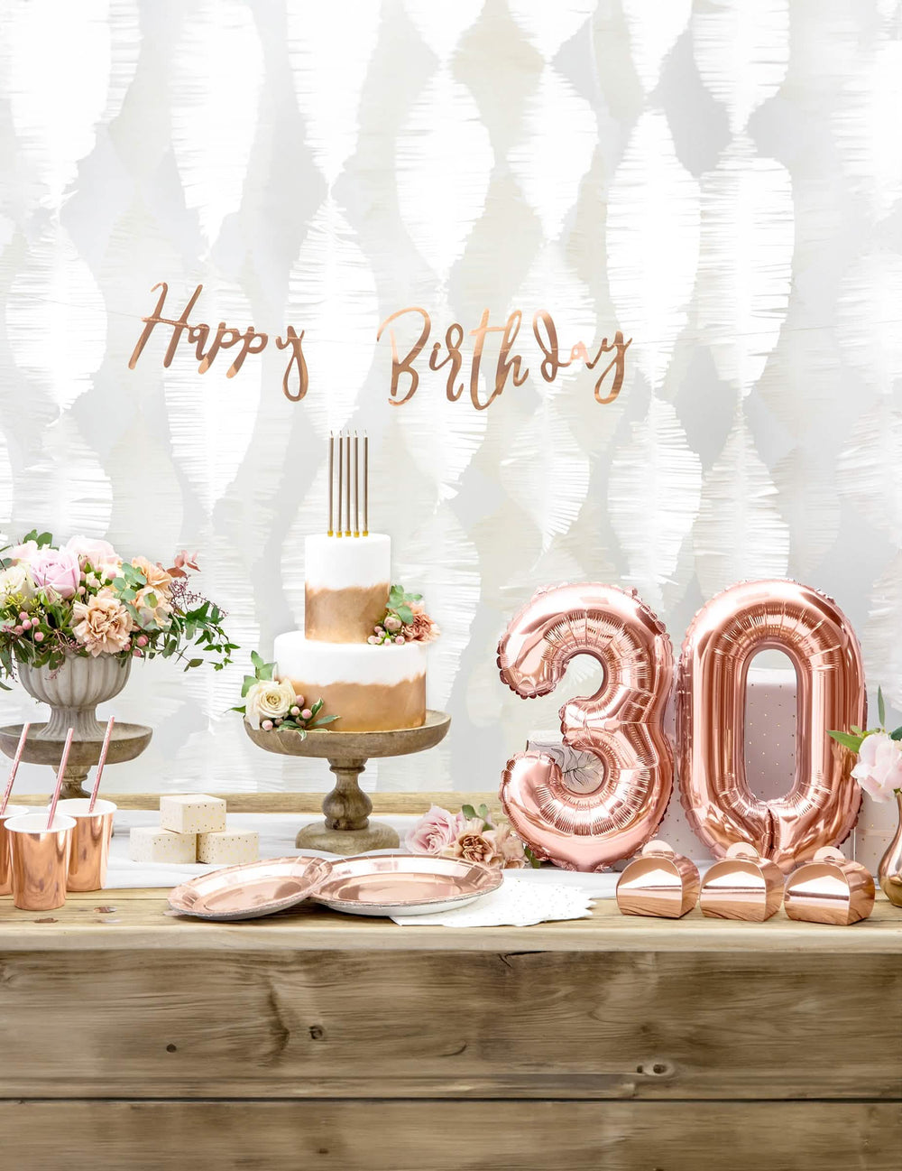 Hliníkový balón číslo k narodeninám ružové zlato