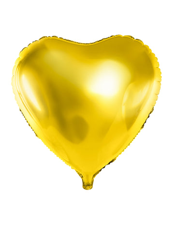 Ballon aluminium cœur doré